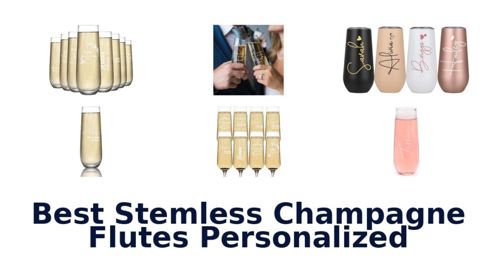 best stemless champagne flutes personalized