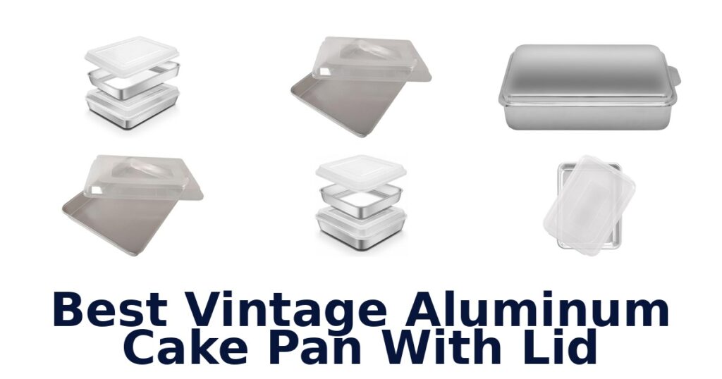 best vintage aluminum cake pan with lid