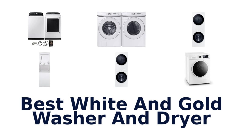 best white and gold washer and dryer