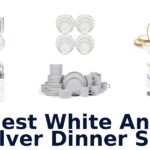 best white and silver dinner set
