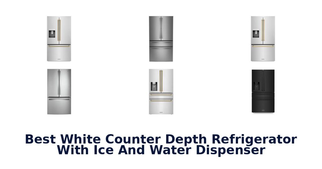 best white counter depth refrigerator with ice and water dispenser