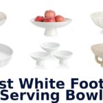 best white footed serving bowl