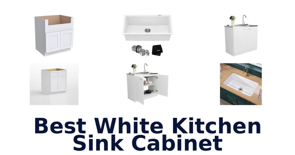 best white kitchen sink cabinet