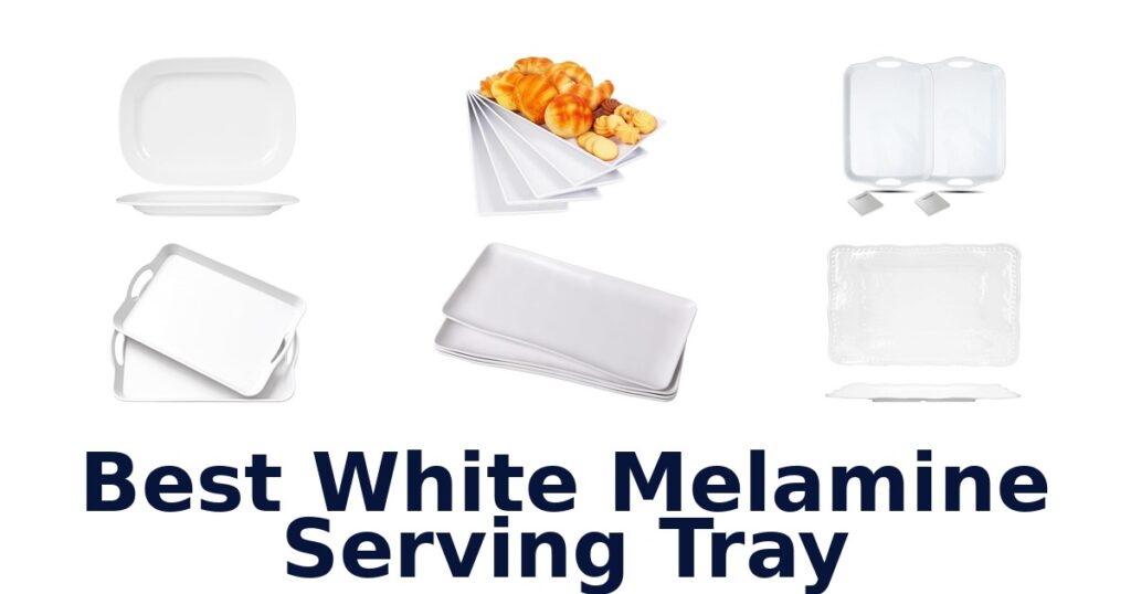 best white melamine serving tray