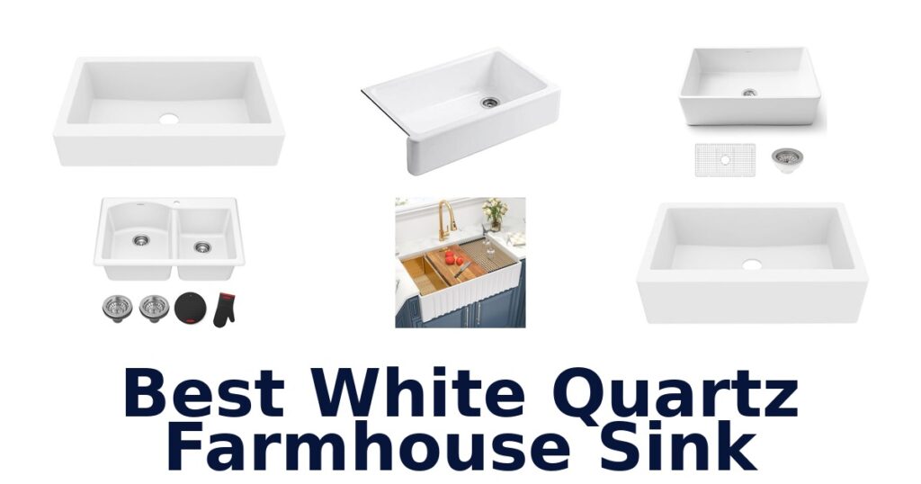 best white quartz farmhouse sink
