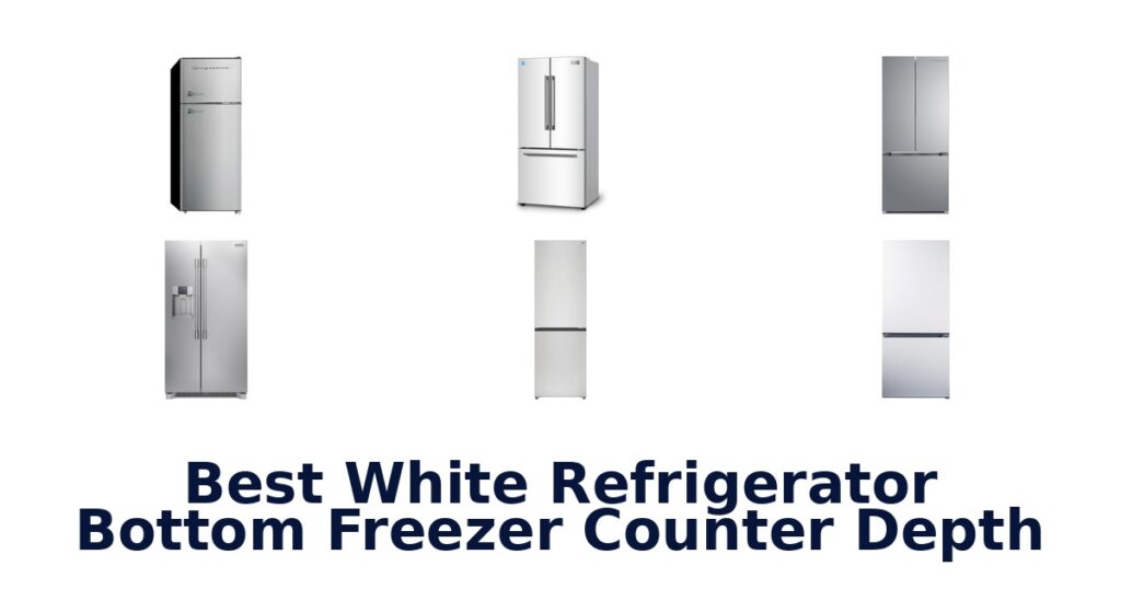 best white refrigerator bottom freezer counter depth