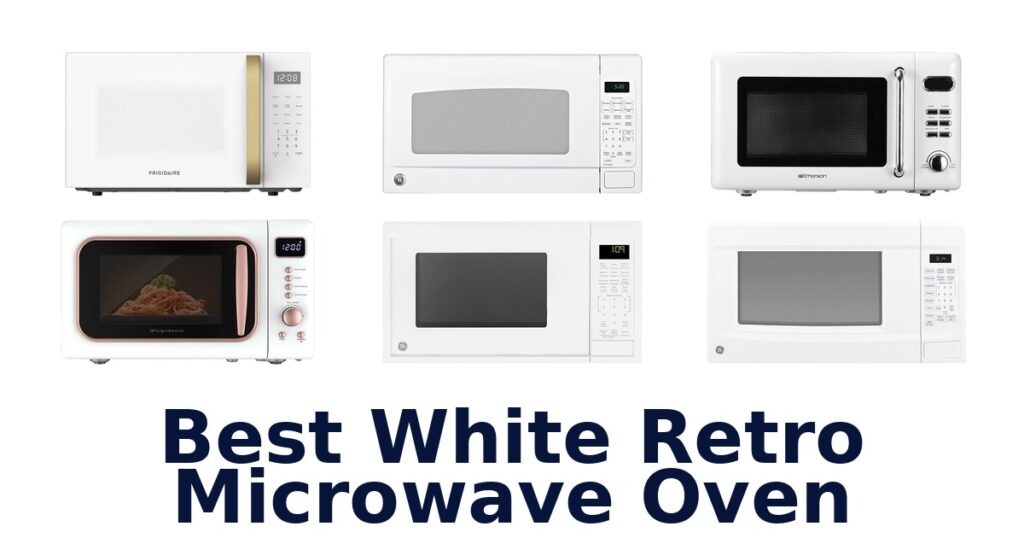 best white retro microwave oven