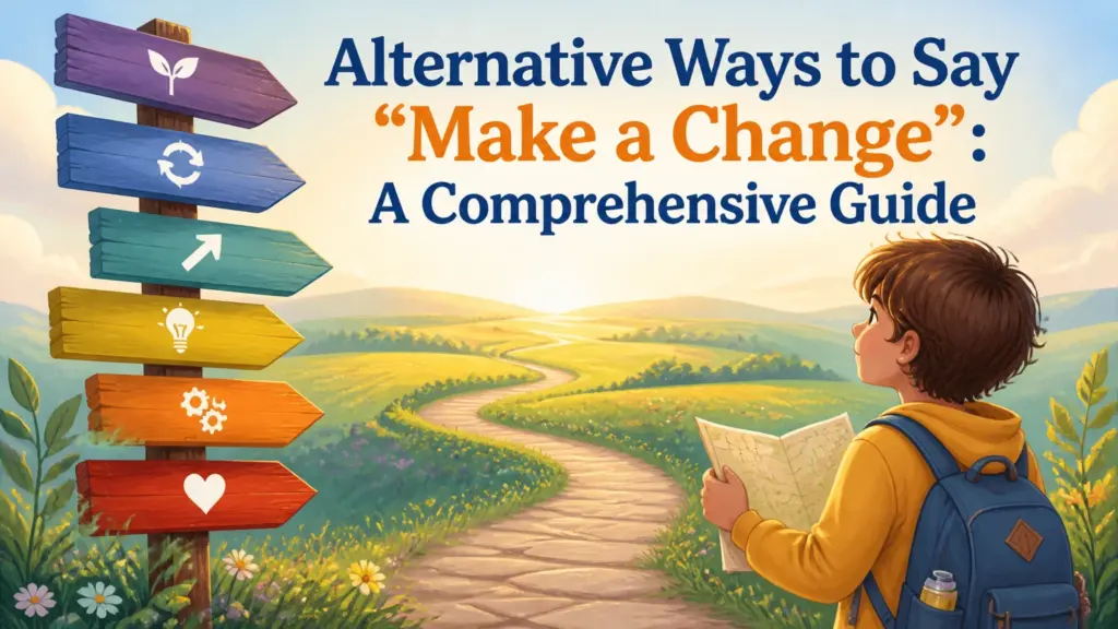 another way to say make a change