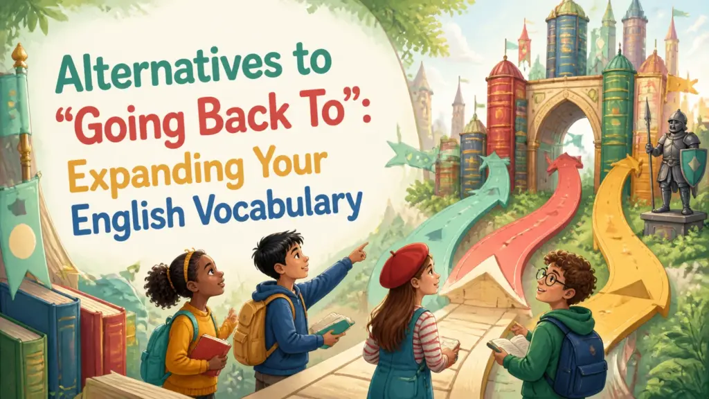 another way to say going back to