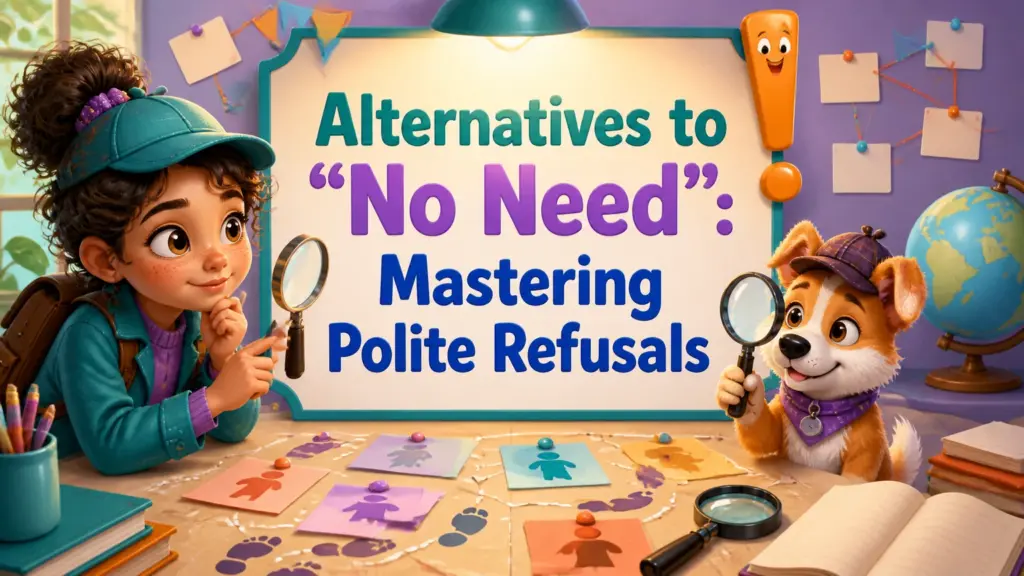 another way to say no need