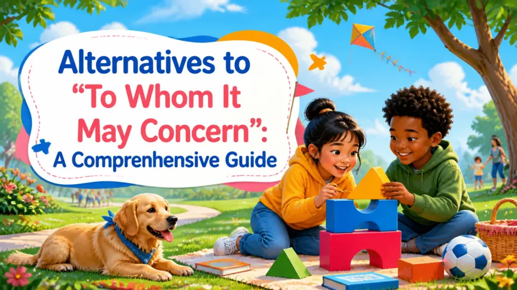 another way to say to whom it may concern