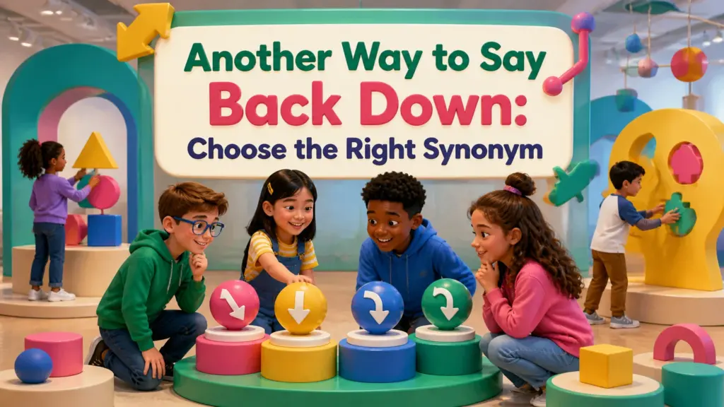 another way to say back down