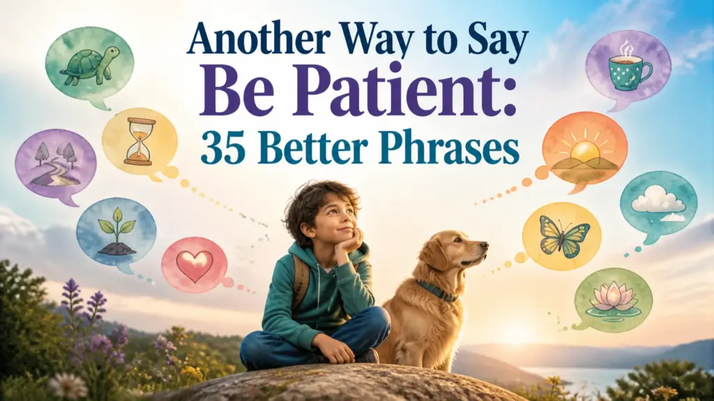 another way to say be patient