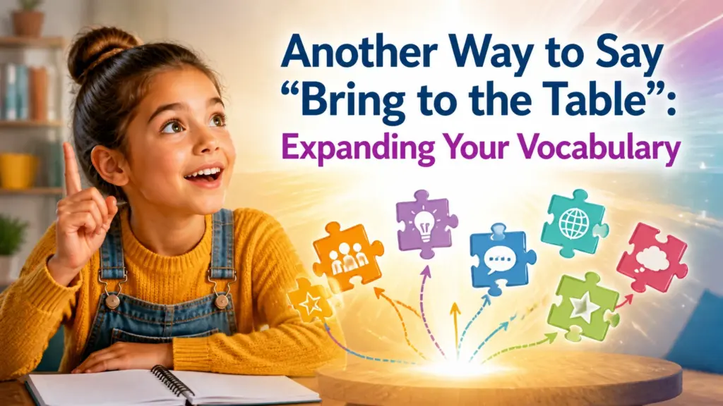 another way to say bring to the table