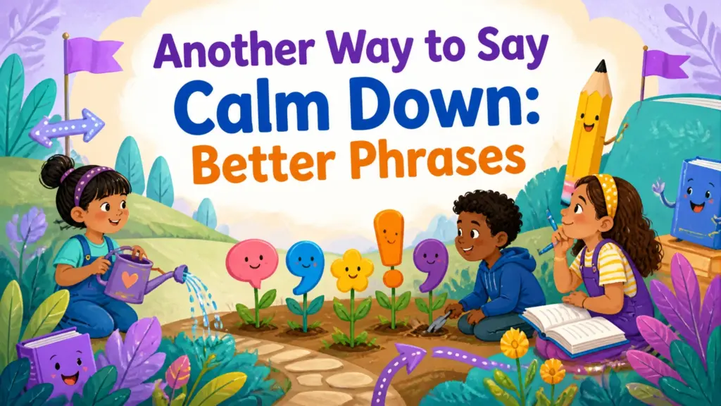 another way to say calm down