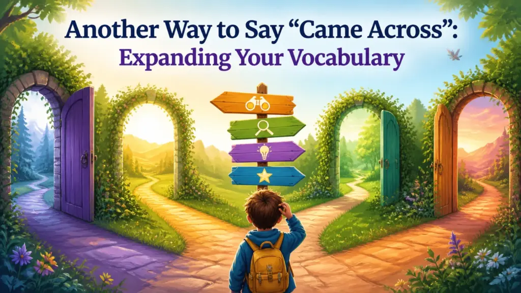 another way to say came across