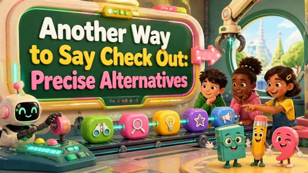 another way to say check out