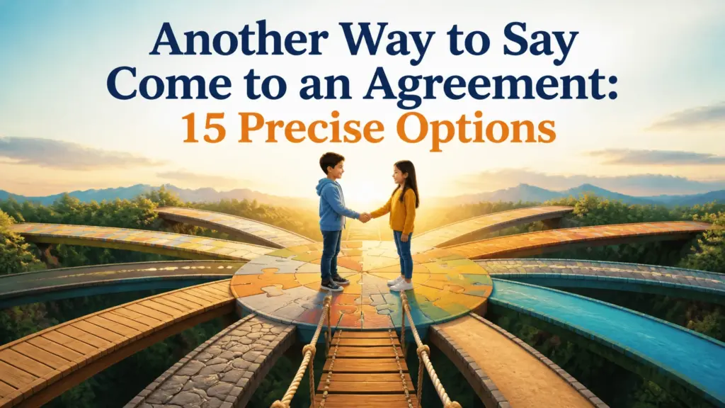another way to say come to an agreement