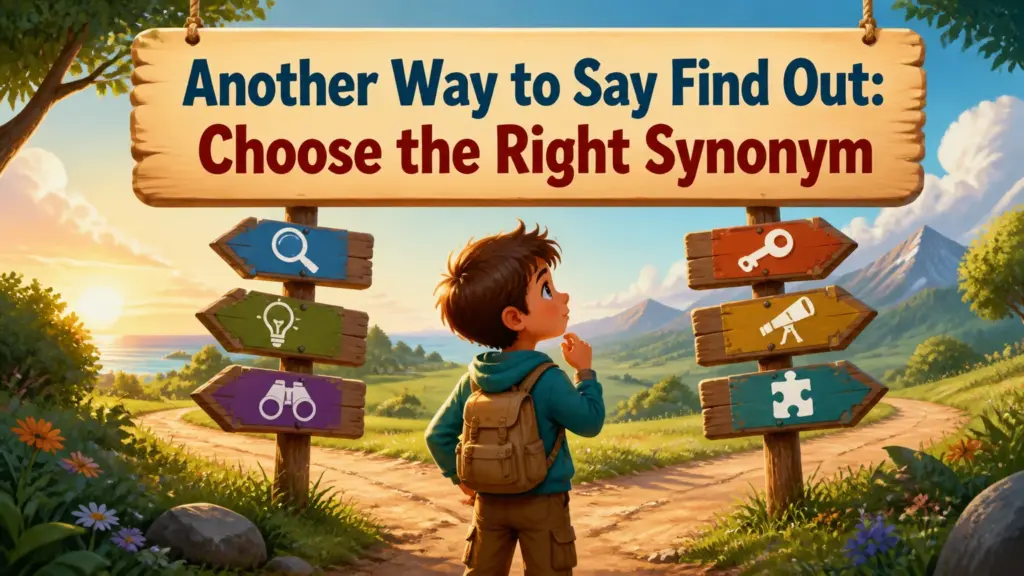 another way to say find out 2