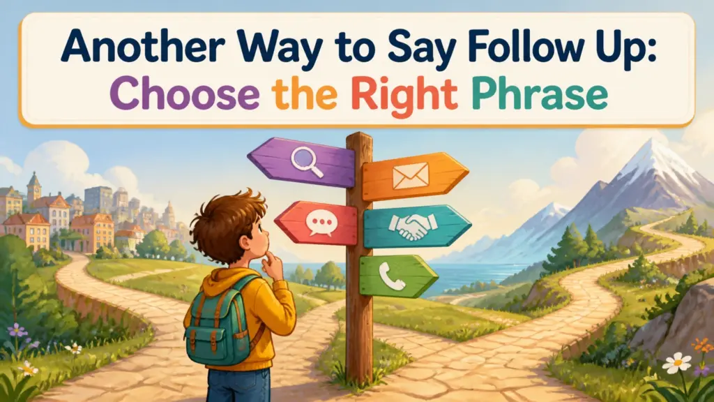 another way to say follow up