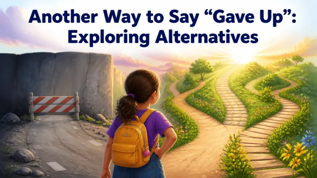 another way to say gave up