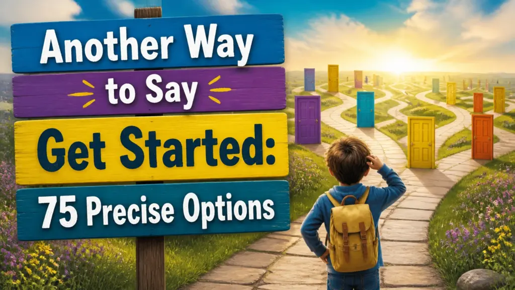 another way to say get started