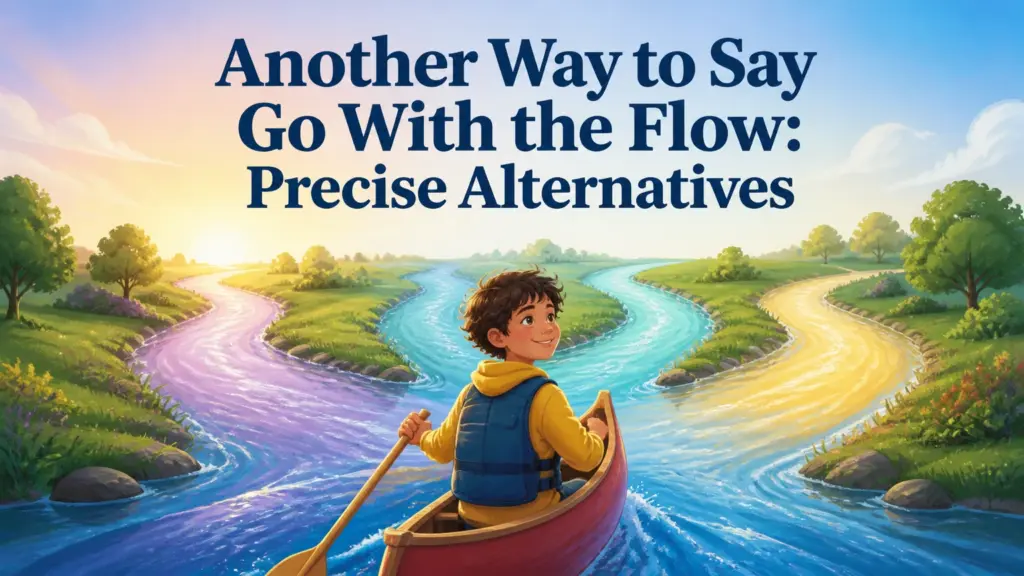 another way to say go with the flow