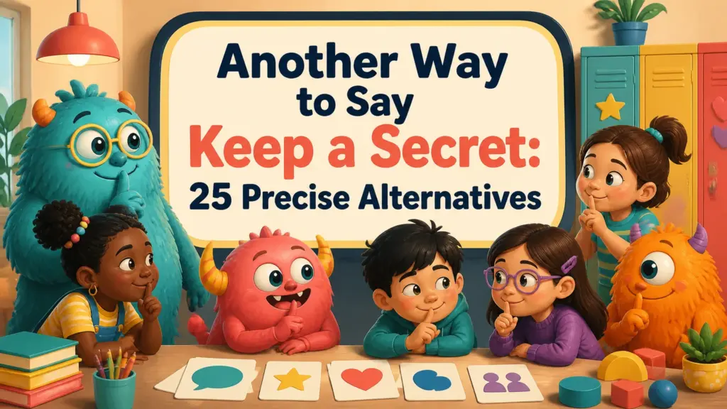 another way to say keep a secret