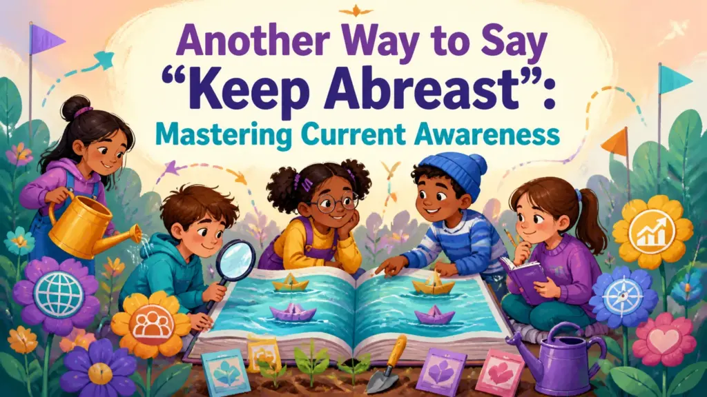 another way to say keep abreast