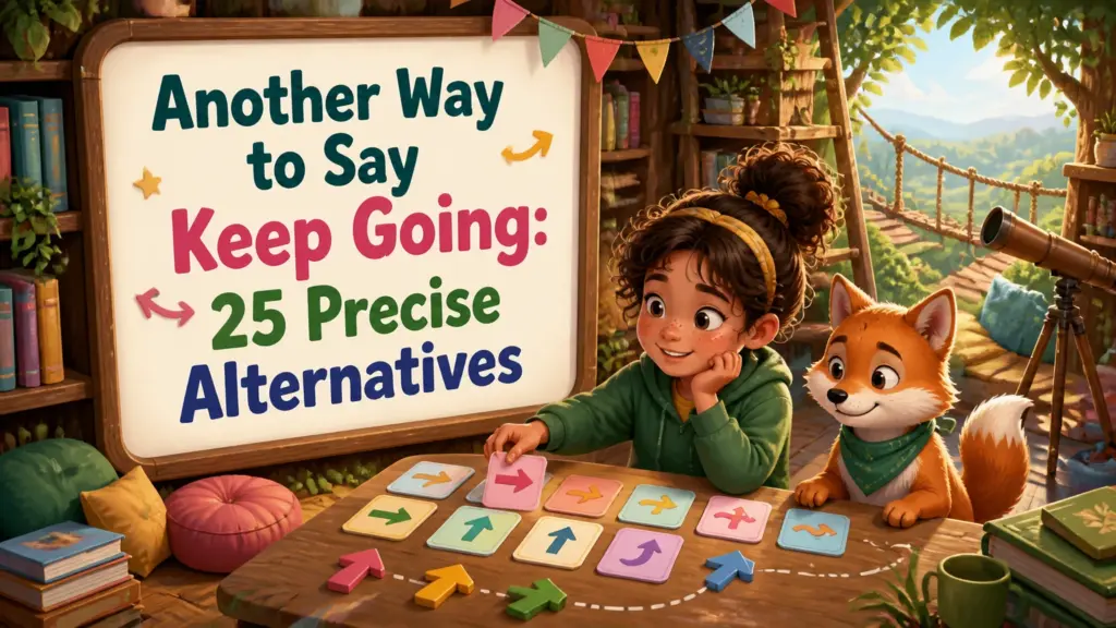 another way to say keep going