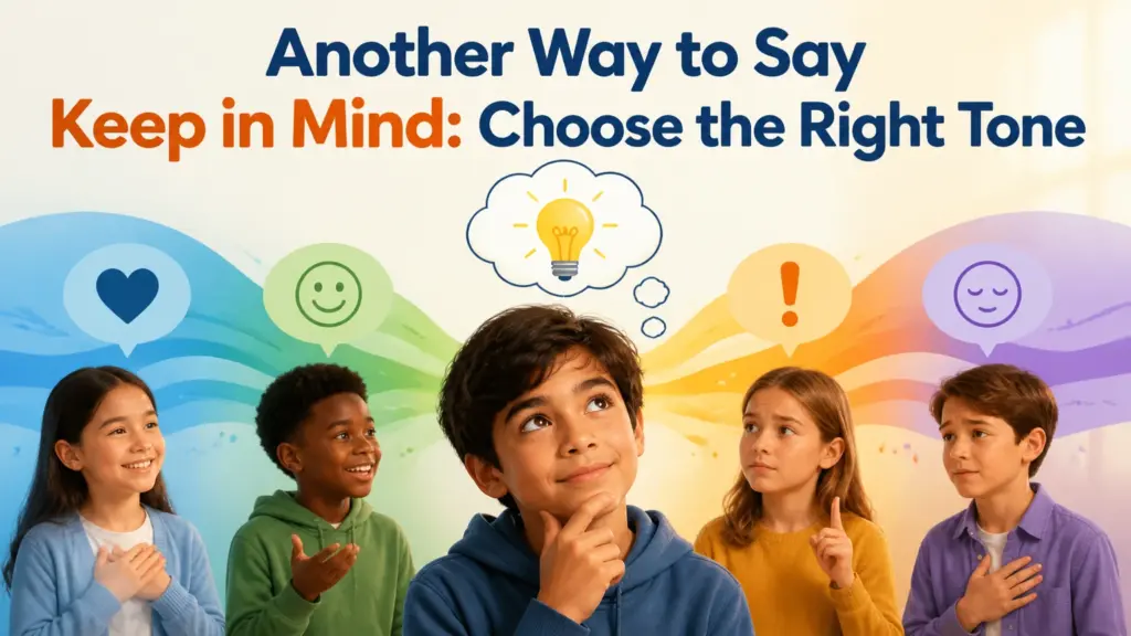 another way to say keep in mind