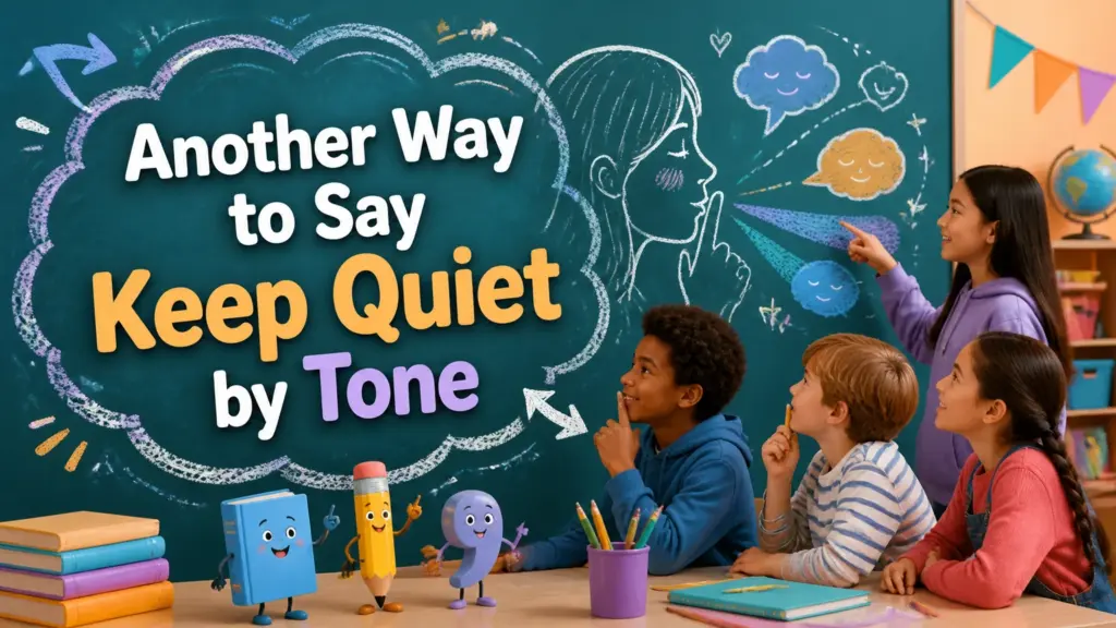 another way to say keep quiet