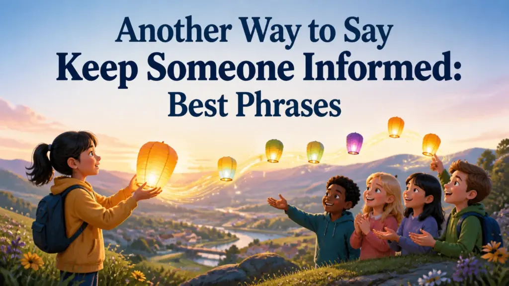 another way to say keep someone informed