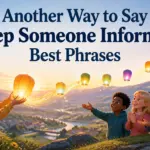 another way to say keep someone informed