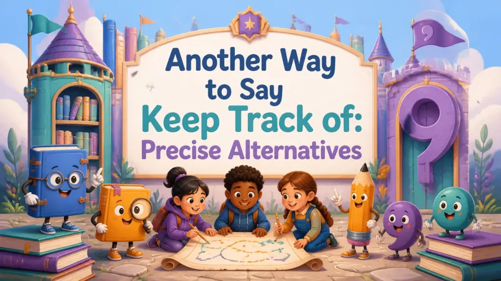 another way to say keep track of