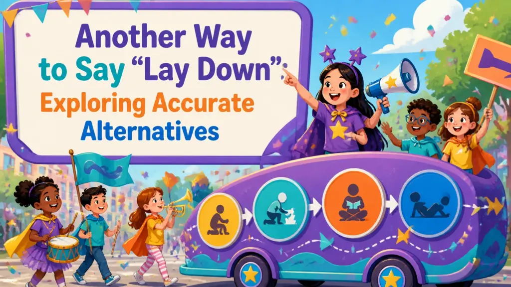 another way to say lay down
