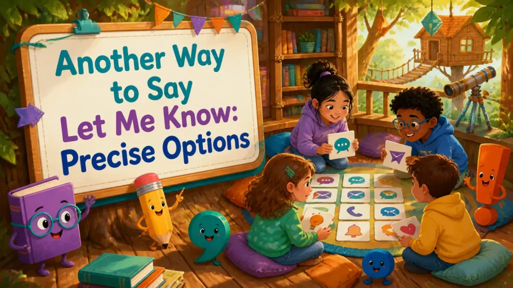 another way to say let me know