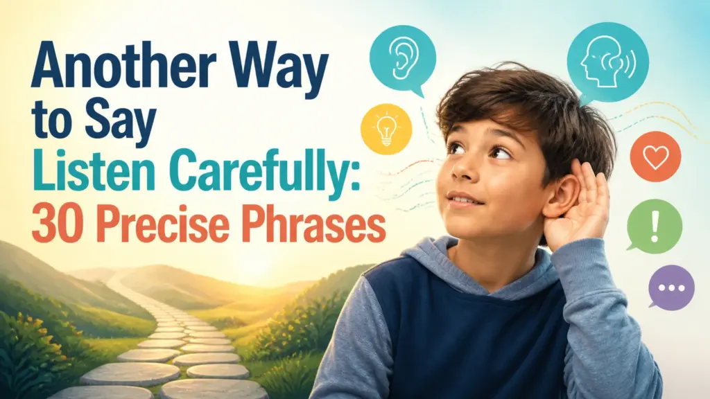 another way to say listen carefully