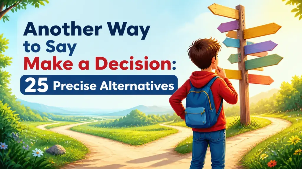 another way to say make a decision