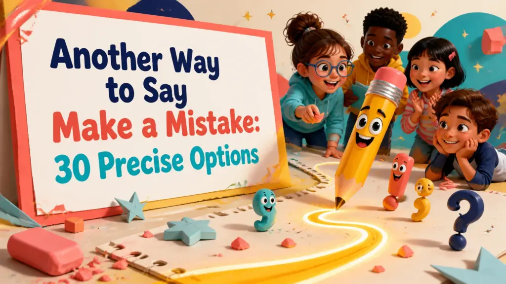 another way to say make a mistake