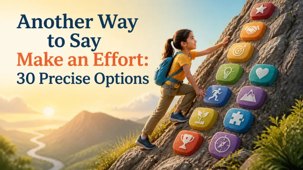 another way to say make an effort