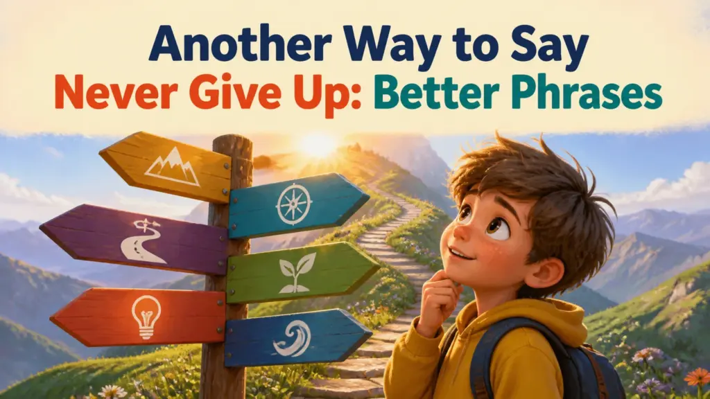 another way to say never give up 2