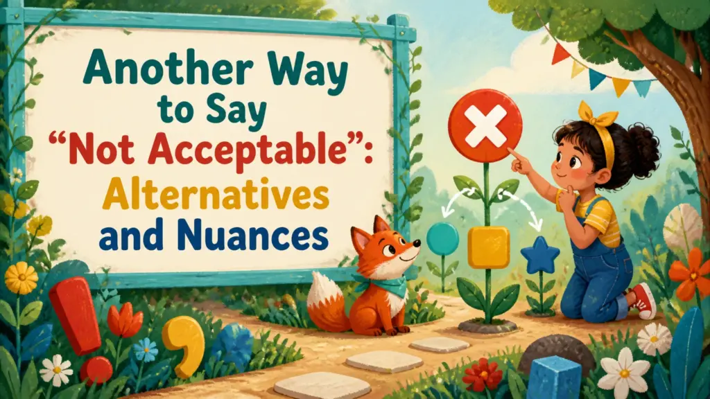 another way to say not acceptable