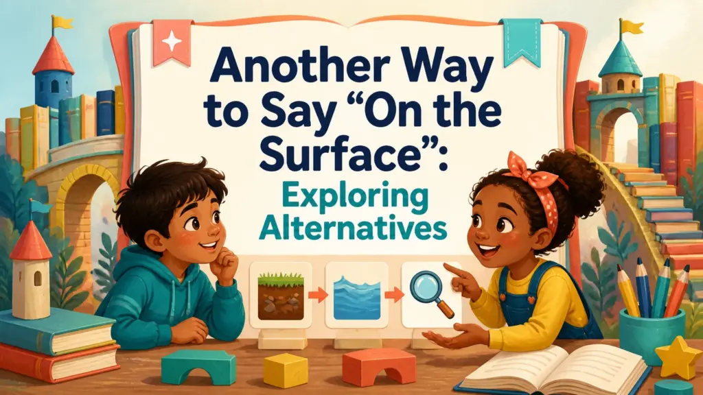 another way to say on the surface