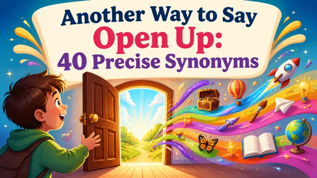 another way to say open up 2