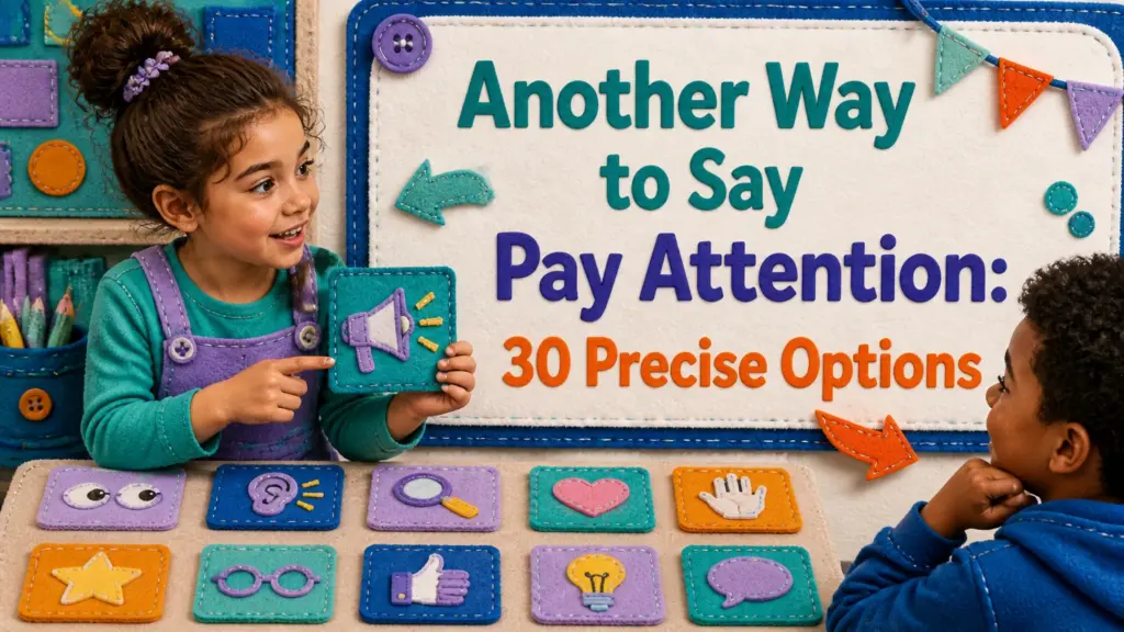 another way to say pay attention