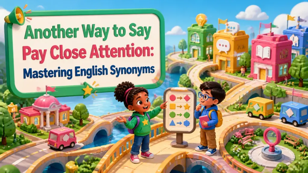 another way to say pay close attention