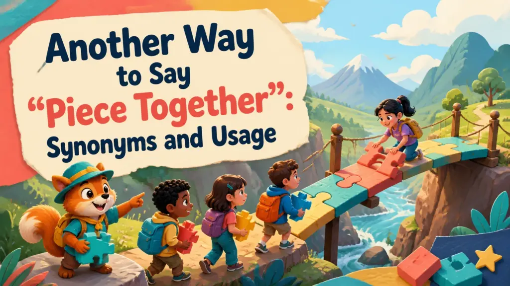 another way to say piece together