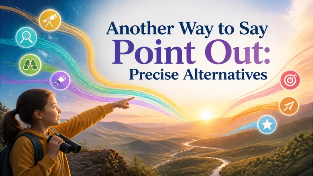 another way to say point out 2