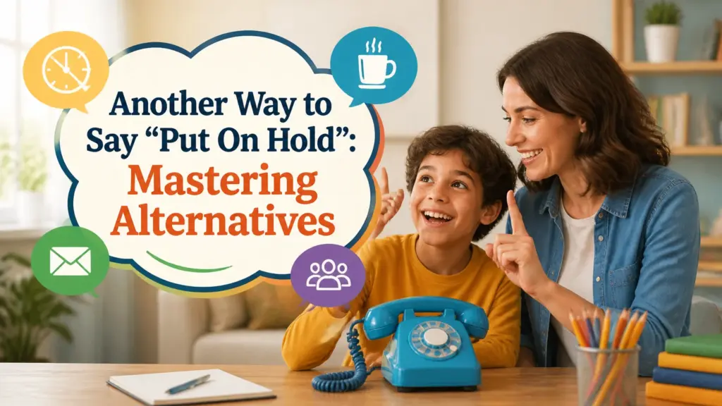 another way to say put on hold